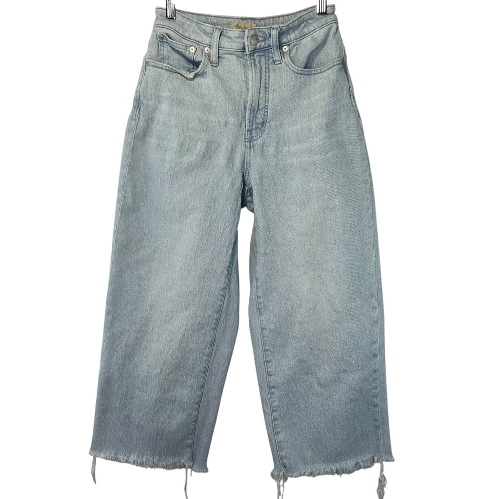 Madewell Jeans Women's‎ Size 26 Curvy Perfect Vintage Wide-Leg Light Blue Crop
